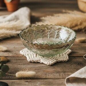 Imperial Glass Helios Carnival Bowl, Leaf & Grape Scalloped Edge Centerpiece